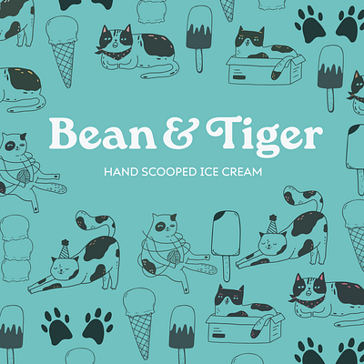 Bean & Tiger Visual Identity branding design graphic design illustration logo typography vector web