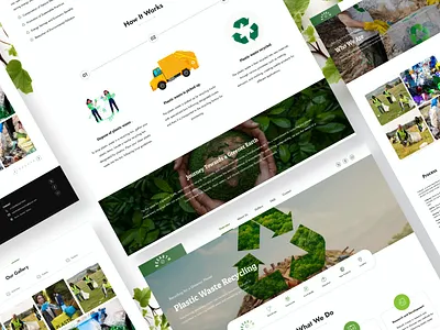 ReEarth - Plastic Waste Recycling Website a.a.mintah behance design figma landing page logo recycling recyle ui uiux ux web web design website