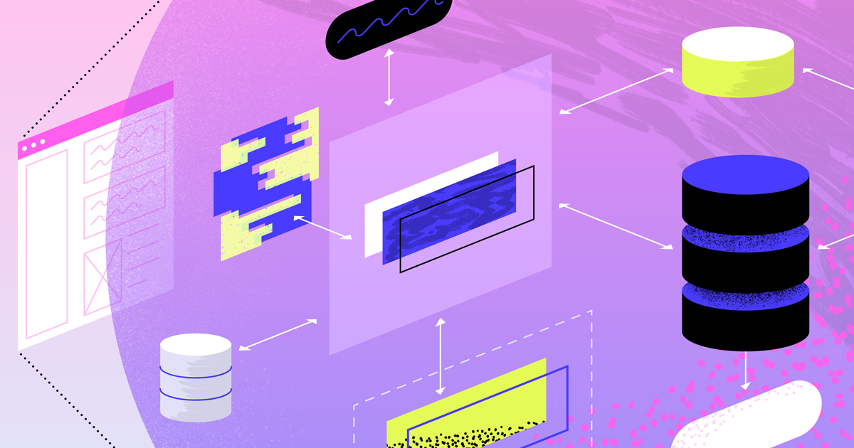 Backend Architecture app architecture backend branding data design flat icon illustration server tech texture ui vector