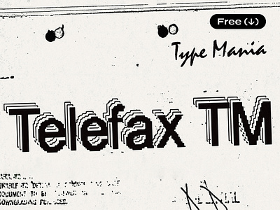 Telefax TM — Eroded Fax Typeface 90s design distorted distressed download fax font free freebie gritty grunge pixelbuddha raw rough scanner type typeface typography xerox