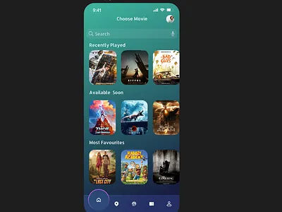 "Movie ticket booking app homepage" figma gradience homepage ui