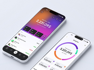 Online Bank — Mobile App UI Design clear design experience design minimal minimalistic design mobile app mobile bank mobile design mobile ui online bank online banking ui ux design