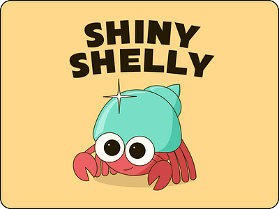 Shiny Shelly animal character character design crab hermitcrab illustration