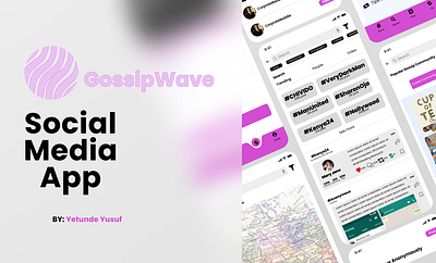 A Social Media App with the Hottest Latest Gist animation branding figma presentation ui uiux