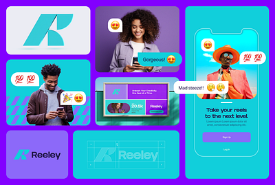 Reeley - Video sharing platform 3d branding graphic design logo
