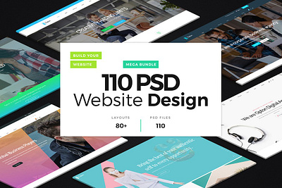 110 PSD Website Design 100 psd 110 psd website design homepage variations landing pages layouts psd template website design wordpress