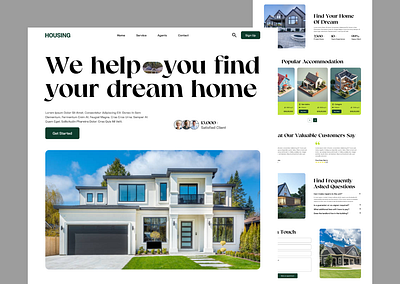 Real Estate Website Design branding design real estate real estate website design ui ui design uiux web web design website design