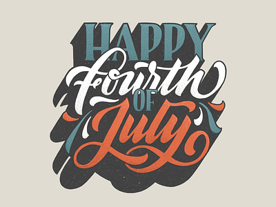 Happy 4th of July! 4th of july america art licensing design drawing graphic design hand lettering handlettering illustration july 4th lettering logo procreate lettering red white blue surface design type typography