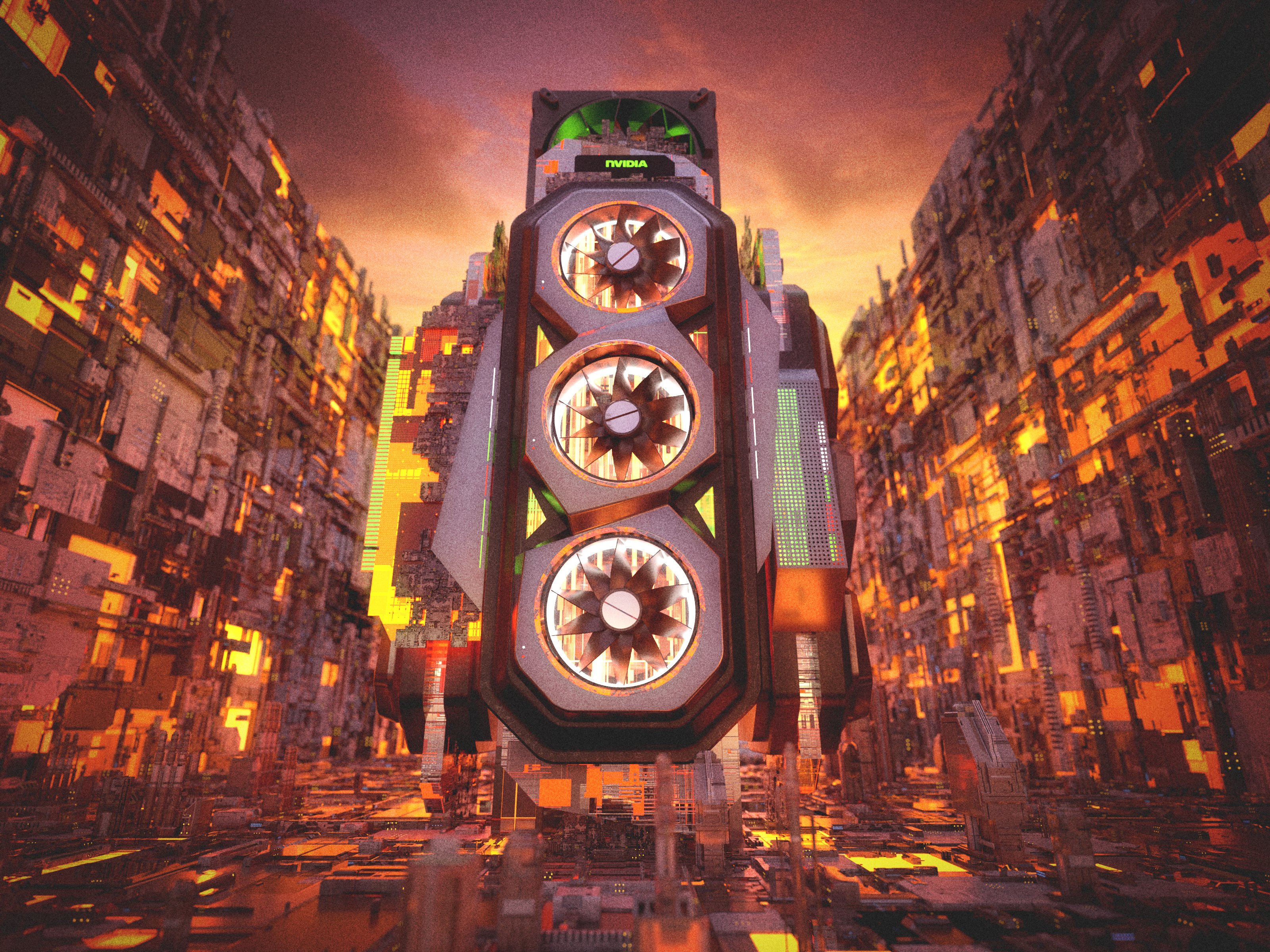 GPU 3d blender gpu graphic design graphics card hard surface noai pc