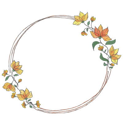 Hand drawn floral wreath border circle floral arrangement floral border floral wreath flower flowers greeting hand drawn illustration invitation watercolor watercolor flowers wedding wreath