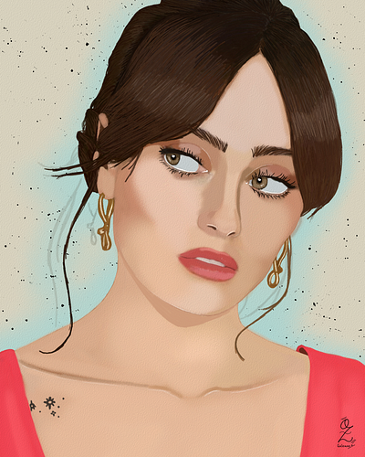 Ella Purnell Portrait Fanart art arte design dibujo digitalart drawing ella purnell fanart illustration ozgaleano portrait retrato series tv