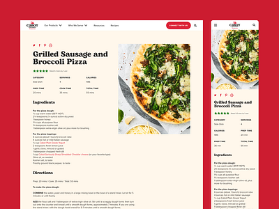 Cabot Creamery Foodservice – Recipe branding cheese commerce cook dairy design food graphic design howto milk pizza recipe review shop ui ux web yogurt