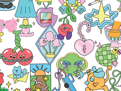 doodle collection collection cute doodle editorial editorial illustration gif kawaii magazine news poster spot spot illustration