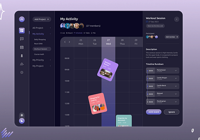 Project Management Dashboard UI blockchain calendar design dark theme dark theme dashboard dashboard dashboard ui design erp dashbaord graphic design landing page research schedule design ui uiux ux ux research web application web design website