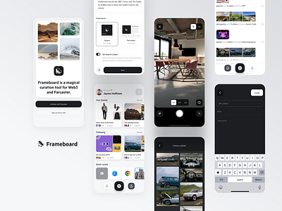Frameboard - Mobile app app blockchain crypto curation mobile mobile app ui web3