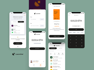 Launcher - PWA wallet blochchain crypto mobile nft pwa token ui wallet web app web3