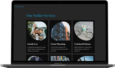 Framer website mockup for a Law Firm framer ui website design
