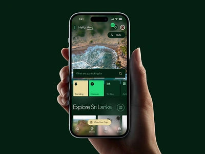 Discover Sri Lanka Travel App app book design guide hotels interfacedesign lka places sri lanka stays to visit tour guide travel travel app travel guide traveller ui uiux ux visit