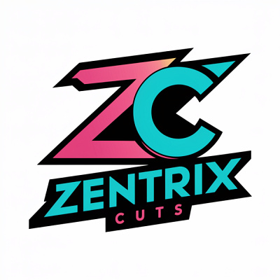 ZC (Zentrix Cuts) Brand Logo! 3d animation branding design graphic design illustration logo motion graphics ui vector web design