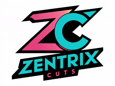 ZC (Zentrix Cuts) Brand Logo! 3d animation branding design graphic design illustration logo motion graphics ui vector web design