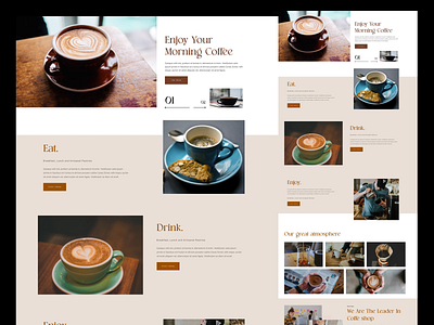 Coffee Shop Landing Page Website sweet