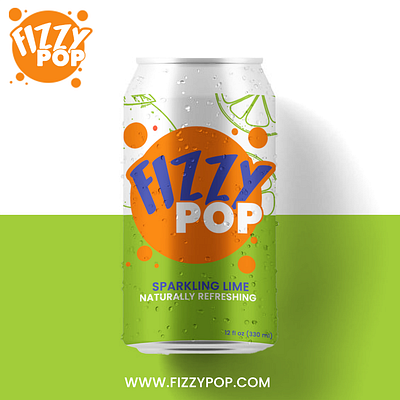 Fizzy POP Product Label, Mockup and Lifestyle Image branding graphic design