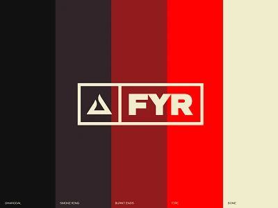 FYR Brand Color Palette bbq branding design flame logo process