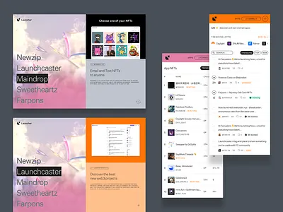 Launcher Labs blockchain crypto landing page lp mobile ui web web3