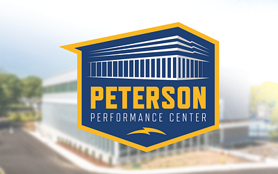 Peterson Performance Center Logo bolt branding building graphic design logo sports