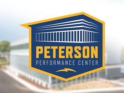 Peterson Performance Center Logo bolt branding building graphic design logo sports