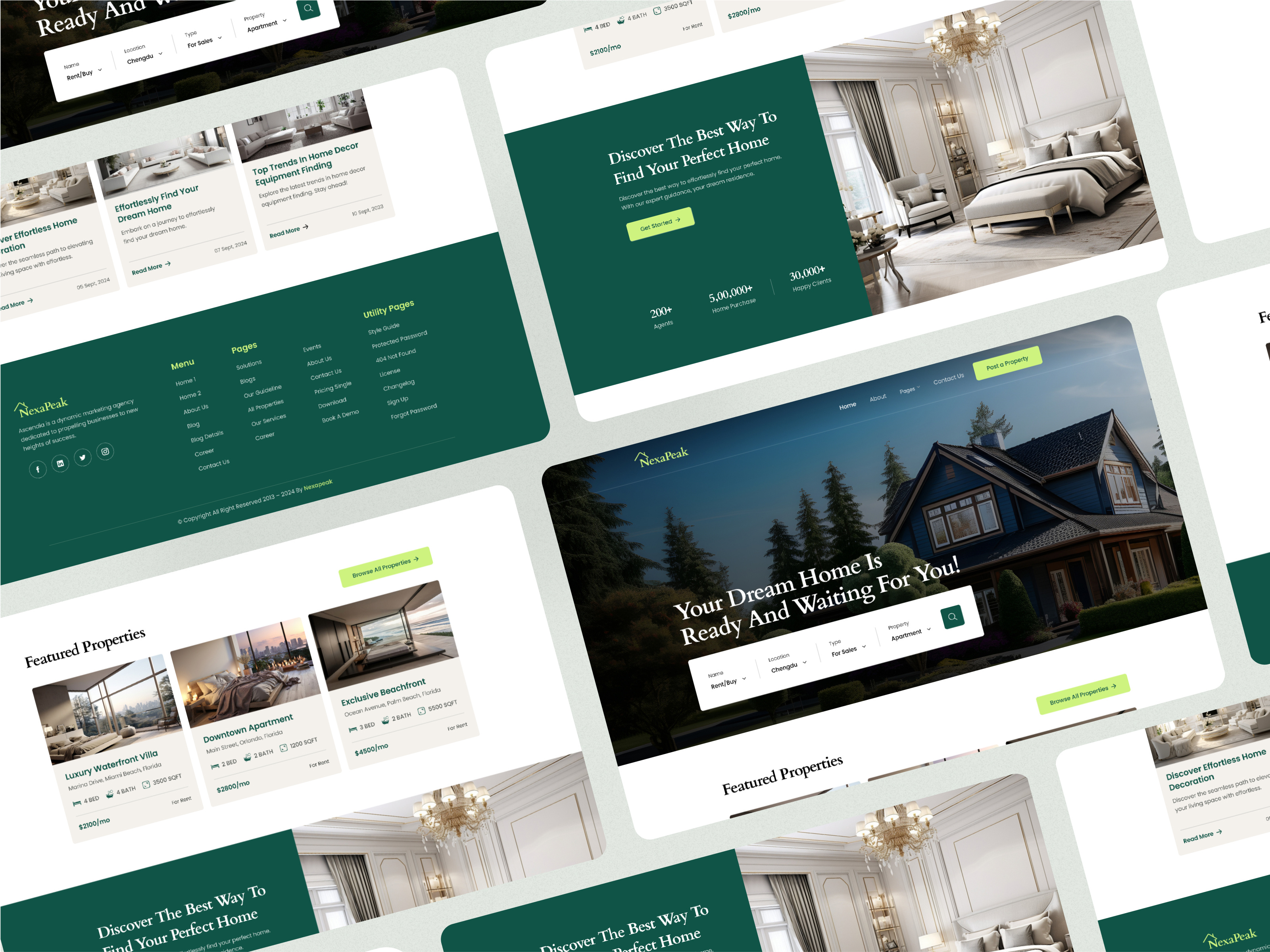 Nexapeak - Landing Page Design design flat shariful trendy typography ui ux website design website ui