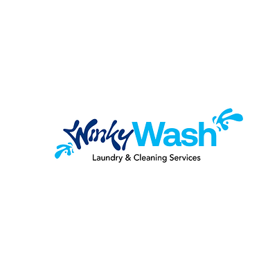 Winky Wash 3d animation blue branding graphic design laundry logo motion graphics ui