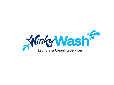 Winky Wash 3d animation blue branding graphic design laundry logo motion graphics ui