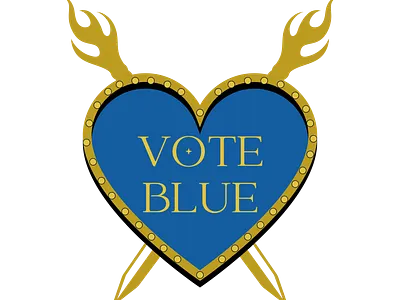 "Vote Blue Heart of Bold" design graphic artistry graphic design illustration logo typography