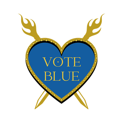 "Vote Blue Heart of Bold" design graphic artistry graphic design illustration logo typography