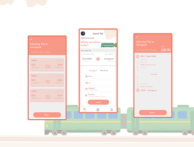 Train Booking app - Shot 2 booking mobile train ui