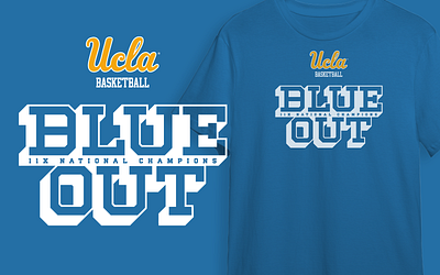 UCLA Blue Out Shirt basketball branding graphic design logo shirt design ucla