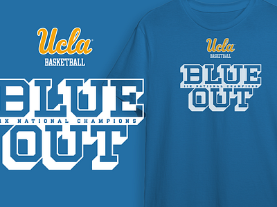 UCLA Blue Out Shirt basketball branding graphic design logo shirt design ucla