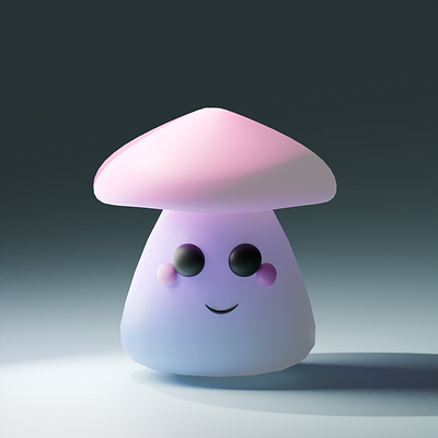 Cute 3d Mushroom 3d art graphic design