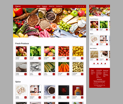 Grocery website design ui ui ux ux webite