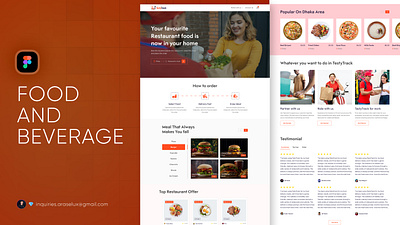 TastyTrack beveragedesign foodwebsite graphic design responsivedesign ui uxdesign