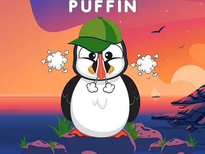 Huffin' & Puffin' design graphic artistry graphic design humor play on words typography