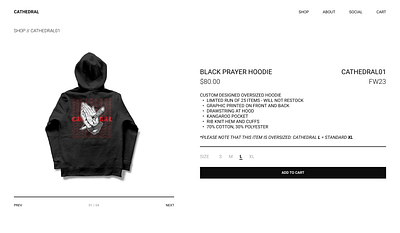 Streetwear Clothing Product Page Mockup Concept branding clothing graphic design product page streetwear ui ux web design website