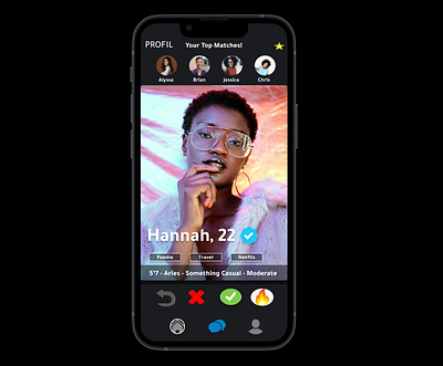 PROFIL Dating App Design Demo design graphic design ui ux