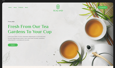 TEA Shop Design 3d animation branding coffiee graphic design logo motion graphics new profinol tea ui