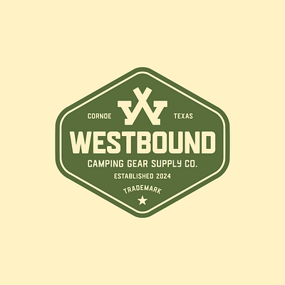 Westbound Logo Concept badge badge logo design brand identity branding camp logo design graphic design logo logomark logotype tent logo