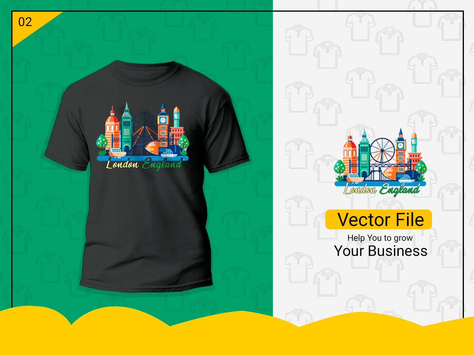 Example of Lonodn England  Vector T Shirt Design 