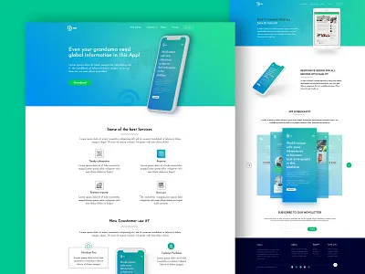 App landing page in Figma design app landing page branding creative creative landing page design dribble graphic design landing page ui ux
