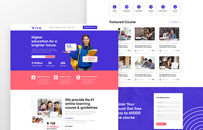 VIVA Online course learning platform couse design learning lms online course re design ui user inerface ux