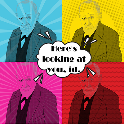 "Here's looking at you, id." design graphic artistry graphic design humor pop art typography